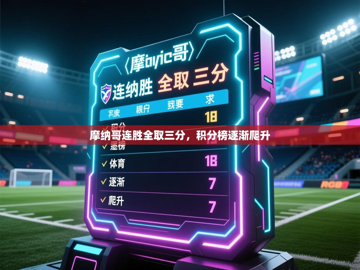 摩纳哥连胜全取三分,积分榜逐渐爬升 第1张